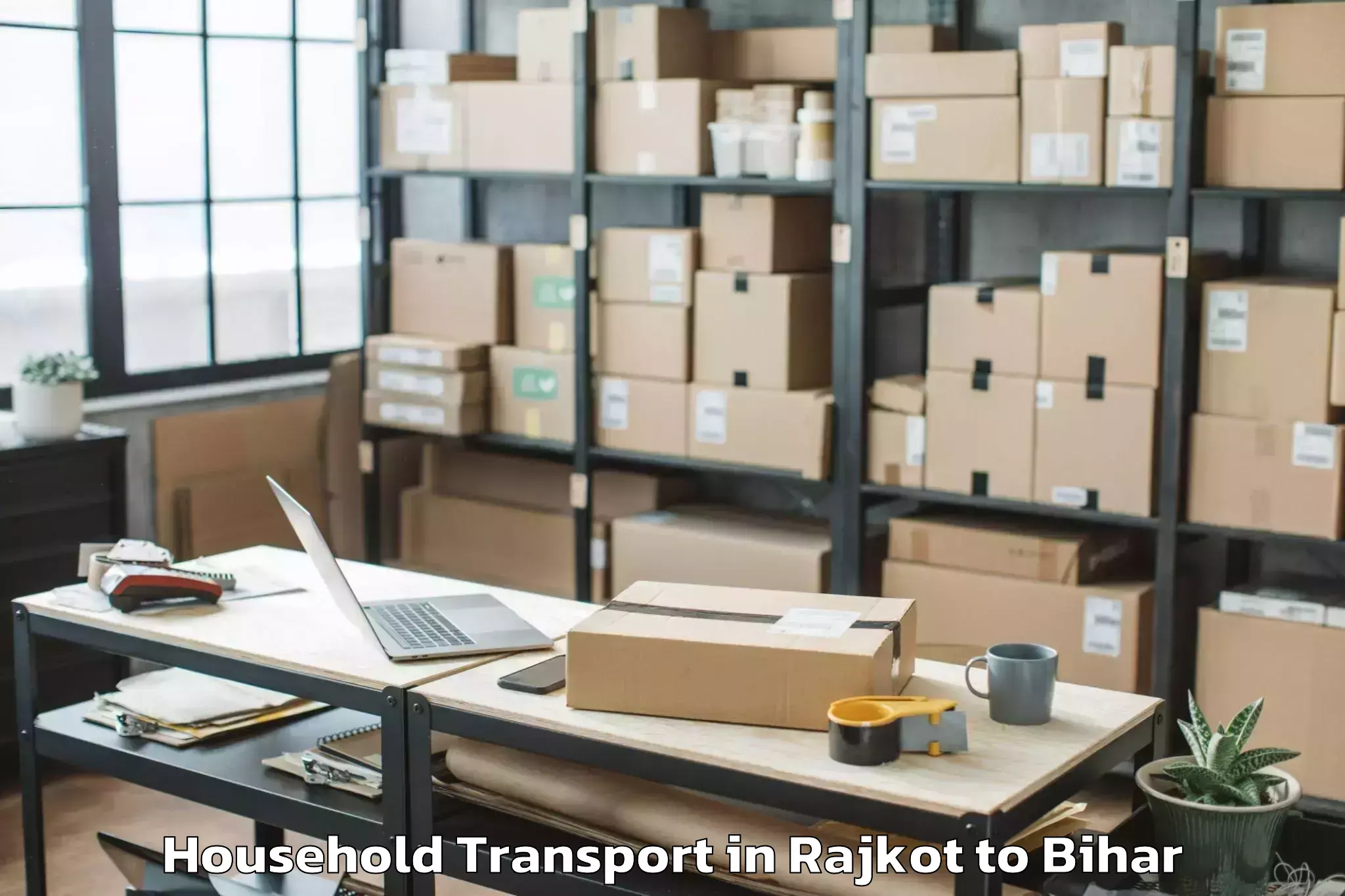 Book Rajkot to Manjhaul Household Transport